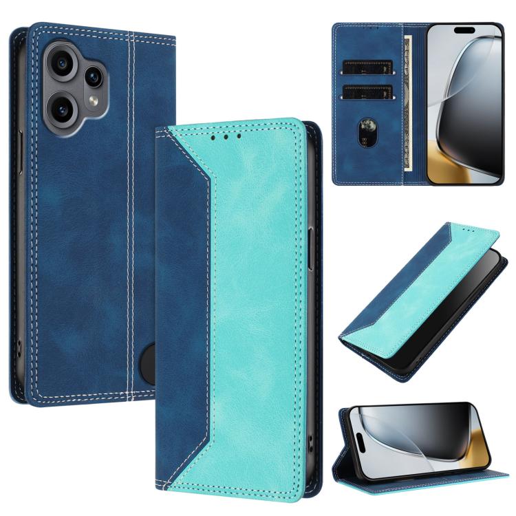 Skin Feel Two-tone RFID Blocking Vegan Leather Phone Case, For Nothing Phone 4a Pro, For Nothing Phone 4a, For Nothing Phone 3a Lite, For Nothing Phone 3, For Nothing Phone 3a, For Nothing CMF Phone 2 Pro, For Nothing Phone 3a Pro