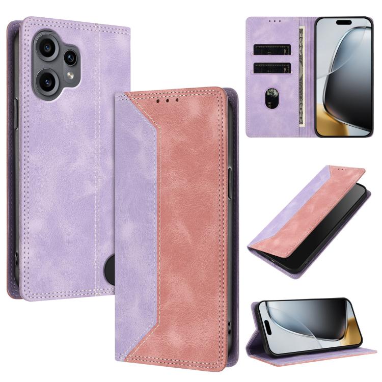 Skin Feel Two-tone RFID Blocking Vegan Leather Phone Case, For Nothing Phone 4a Pro, For Nothing Phone 4a, For Nothing Phone 3a Lite, For Nothing Phone 3, For Nothing Phone 3a, For Nothing CMF Phone 2 Pro, For Nothing Phone 3a Pro