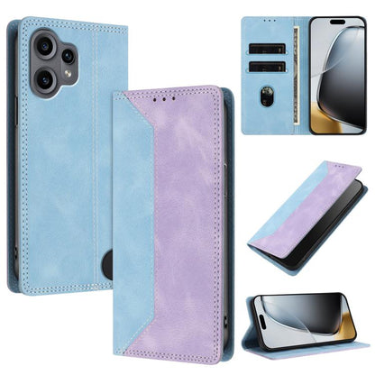 Skin Feel Two-tone RFID Blocking Vegan Leather Phone Case, For Nothing Phone 4a Pro, For Nothing Phone 4a, For Nothing Phone 3a Lite, For Nothing Phone 3, For Nothing Phone 3a, For Nothing CMF Phone 2 Pro, For Nothing Phone 3a Pro