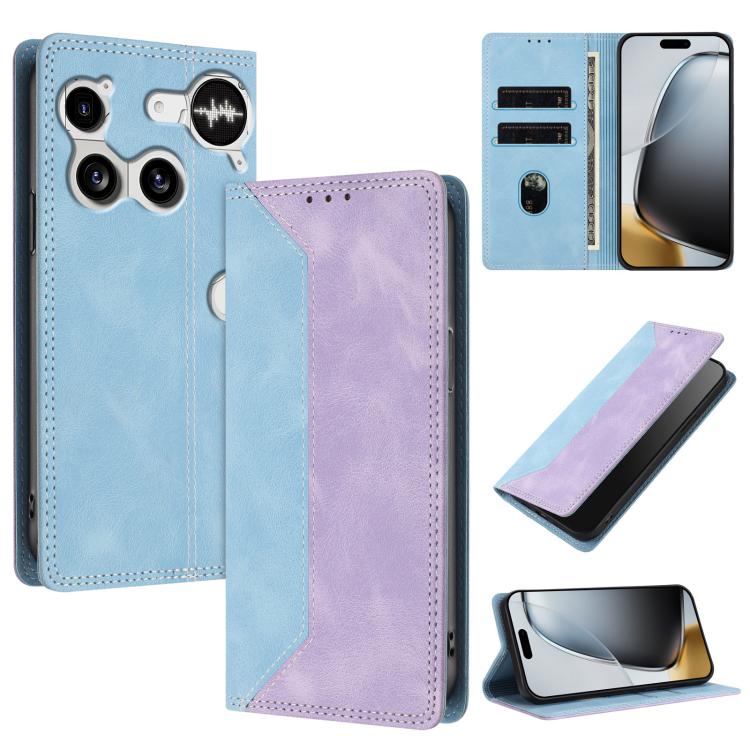 Skin Feel Two-tone RFID Blocking Vegan Leather Phone Case, For Nothing Phone 4a Pro, For Nothing Phone 4a, For Nothing Phone 3a Lite, For Nothing Phone 3, For Nothing Phone 3a, For Nothing CMF Phone 2 Pro, For Nothing Phone 3a Pro
