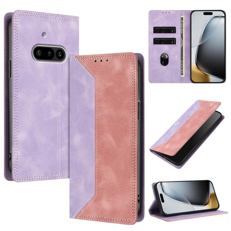 Skin Feel Two-tone RFID Blocking Vegan Leather Phone Case, For Nothing Phone 4a Pro, For Nothing Phone 4a, For Nothing Phone 3a Lite, For Nothing Phone 3, For Nothing Phone 3a, For Nothing CMF Phone 2 Pro, For Nothing Phone 3a Pro