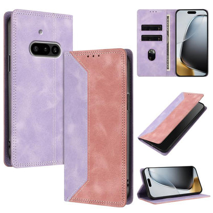 Skin Feel Two-tone RFID Blocking Vegan Leather Phone Case, For Nothing Phone 4a Pro, For Nothing Phone 4a, For Nothing Phone 3a Lite, For Nothing Phone 3, For Nothing Phone 3a, For Nothing CMF Phone 2 Pro, For Nothing Phone 3a Pro