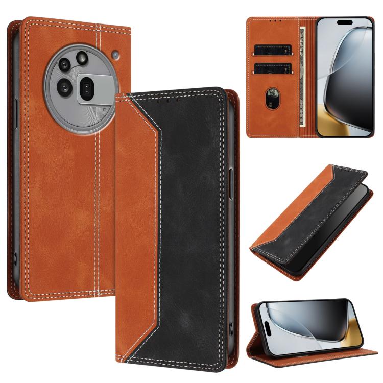 Skin Feel Two-tone RFID Blocking Vegan Leather Phone Case, For Nothing Phone 4a Pro, For Nothing Phone 4a, For Nothing Phone 3a Lite, For Nothing Phone 3, For Nothing Phone 3a, For Nothing CMF Phone 2 Pro, For Nothing Phone 3a Pro