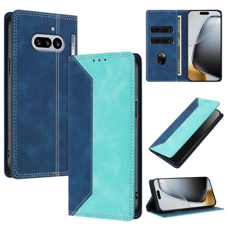 Skin Feel Two-tone RFID Blocking Vegan Leather Phone Case, For Nothing Phone 4a Pro, For Nothing Phone 4a, For Nothing Phone 3a Lite, For Nothing Phone 3, For Nothing Phone 3a, For Nothing CMF Phone 2 Pro, For Nothing Phone 3a Pro