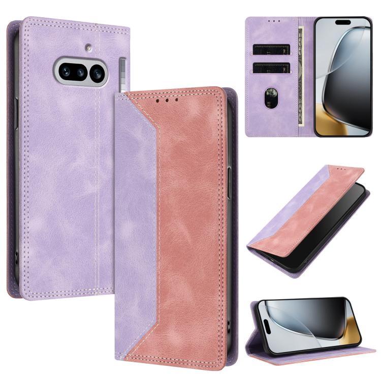 Skin Feel Two-tone RFID Blocking Vegan Leather Phone Case, For Nothing Phone 4a Pro, For Nothing Phone 4a, For Nothing Phone 3a Lite, For Nothing Phone 3, For Nothing Phone 3a, For Nothing CMF Phone 2 Pro, For Nothing Phone 3a Pro