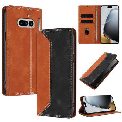 Skin Feel Two-tone RFID Blocking Vegan Leather Phone Case, For Nothing Phone 4a Pro, For Nothing Phone 4a, For Nothing Phone 3a Lite, For Nothing Phone 3, For Nothing Phone 3a, For Nothing CMF Phone 2 Pro, For Nothing Phone 3a Pro