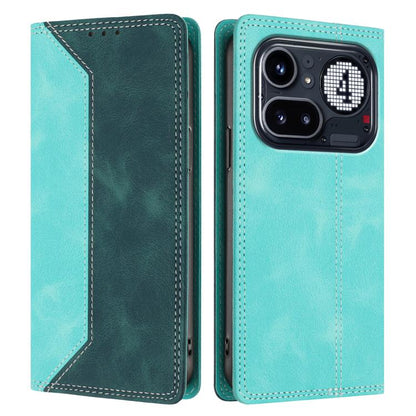 Skin Feel Two-tone RFID Blocking Vegan Leather Phone Case, For Nothing Phone 4a Pro, For Nothing Phone 4a, For Nothing Phone 3a Lite, For Nothing Phone 3, For Nothing Phone 3a, For Nothing CMF Phone 2 Pro, For Nothing Phone 3a Pro