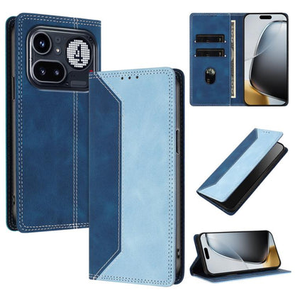 Skin Feel Two-tone RFID Blocking Vegan Leather Phone Case, For Nothing Phone 4a Pro, For Nothing Phone 4a, For Nothing Phone 3a Lite, For Nothing Phone 3, For Nothing Phone 3a, For Nothing CMF Phone 2 Pro, For Nothing Phone 3a Pro