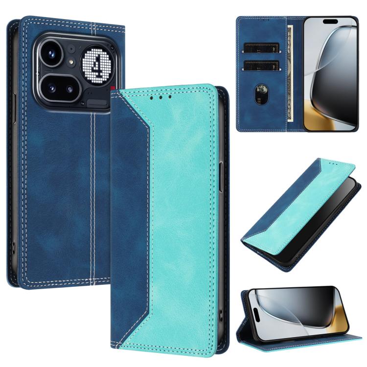 Skin Feel Two-tone RFID Blocking Vegan Leather Phone Case, For Nothing Phone 4a Pro, For Nothing Phone 4a, For Nothing Phone 3a Lite, For Nothing Phone 3, For Nothing Phone 3a, For Nothing CMF Phone 2 Pro, For Nothing Phone 3a Pro