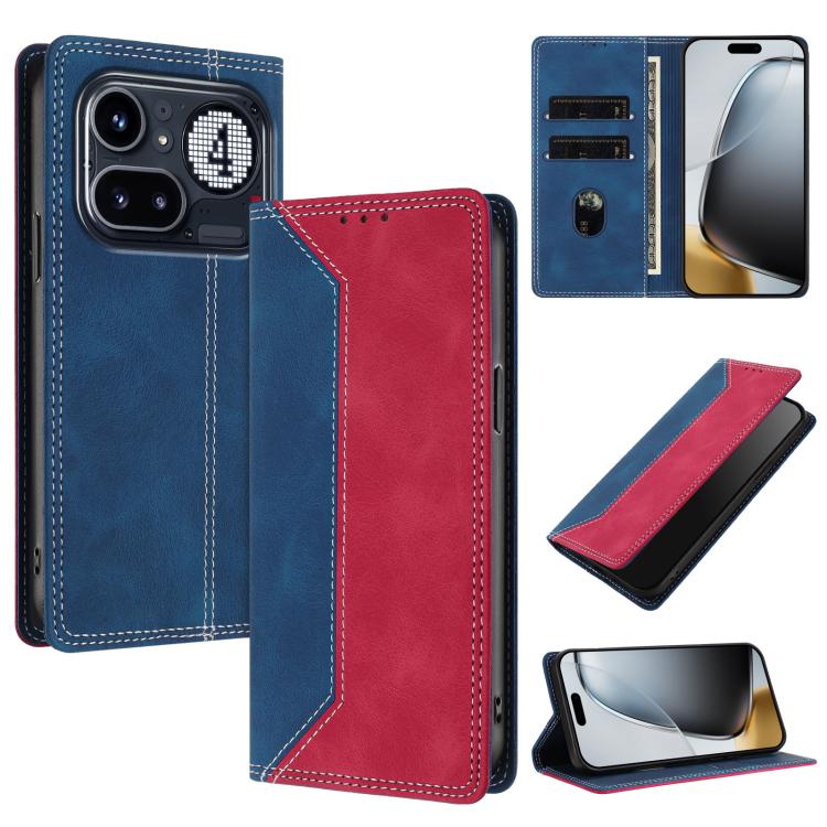 Skin Feel Two-tone RFID Blocking Vegan Leather Phone Case, For Nothing Phone 4a Pro, For Nothing Phone 4a, For Nothing Phone 3a Lite, For Nothing Phone 3, For Nothing Phone 3a, For Nothing CMF Phone 2 Pro, For Nothing Phone 3a Pro