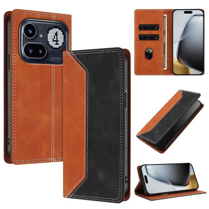 Skin Feel Two-tone RFID Blocking Vegan Leather Phone Case, For Nothing Phone 4a Pro, For Nothing Phone 4a, For Nothing Phone 3a Lite, For Nothing Phone 3, For Nothing Phone 3a, For Nothing CMF Phone 2 Pro, For Nothing Phone 3a Pro