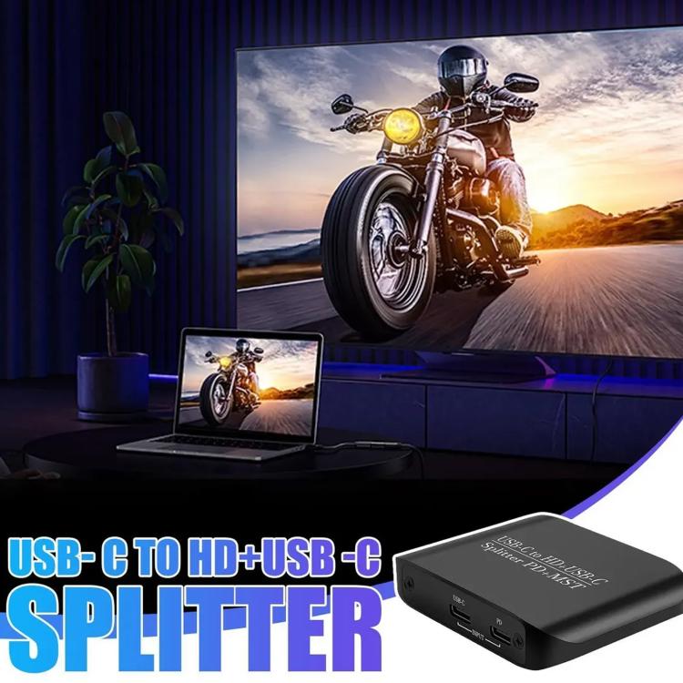NK-E70 Type-C to HDTV, Type-C 4K 60Hz PD Power Port HD Video Splitter, Support MST and SST, Type-C to HDTV, Type-C