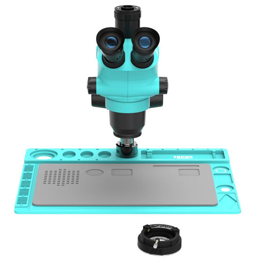 RF4 RF-6565TVD2 6.5X-65X Synchronous Zoom Trinocular Stereo Microscope with Aluminum Alloy Base, RF-6565TVD2