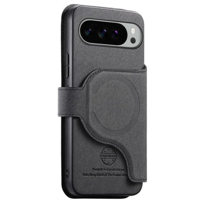 Twill Fabric MagSafe RFID Anti-theft Zipper Wallet Leather Phone Case, For Google Pixel 11 Pro XL, For Google Pixel 10a