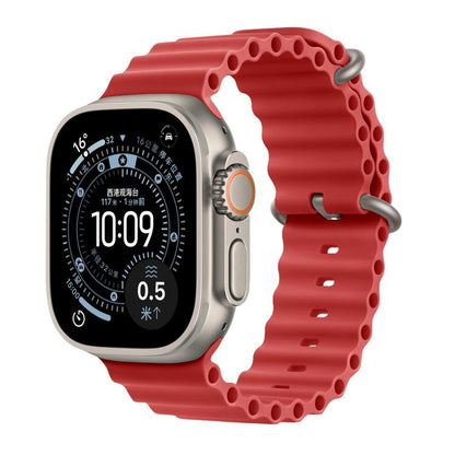 Ocean Solid Color Fluoroelastomer Watch Band, For Apple Watch 46mm / 49mm / 45mm / 44mm, For Apple Watch 42mm / 41mm / 40mm / 38mm