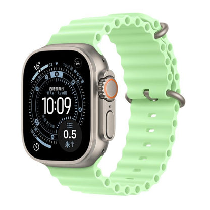 Ocean Solid Color Fluoroelastomer Watch Band, For Apple Watch 46mm / 49mm / 45mm / 44mm, For Apple Watch 42mm / 41mm / 40mm / 38mm