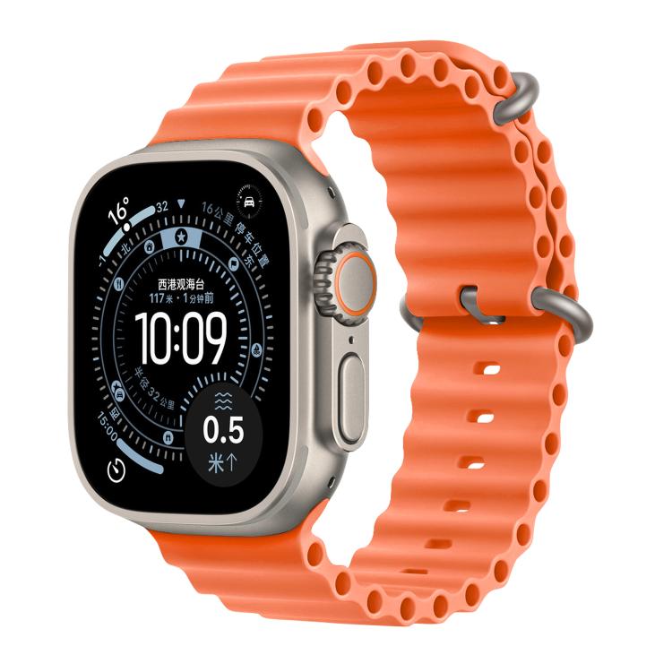 Ocean Solid Color Fluoroelastomer Watch Band, For Apple Watch 46mm / 49mm / 45mm / 44mm, For Apple Watch 42mm / 41mm / 40mm / 38mm
