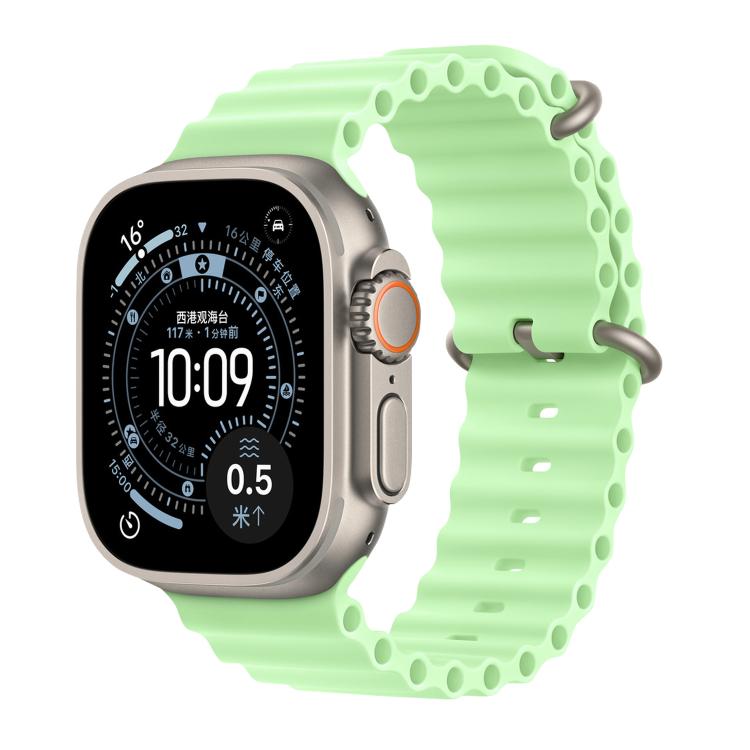 Ocean Solid Color Fluoroelastomer Watch Band, For Apple Watch 46mm / 49mm / 45mm / 44mm, For Apple Watch 42mm / 41mm / 40mm / 38mm
