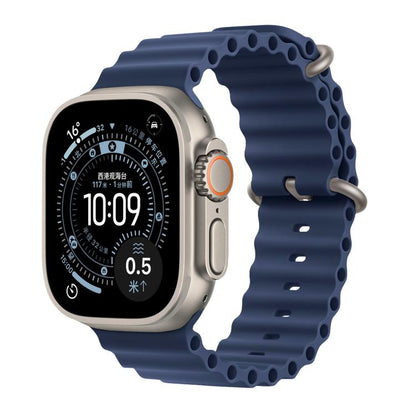 Ocean Solid Color Fluoroelastomer Watch Band, For Apple Watch 46mm / 49mm / 45mm / 44mm, For Apple Watch 42mm / 41mm / 40mm / 38mm