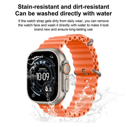 Ocean Solid Color Fluoroelastomer Watch Band, For Apple Watch 46mm / 49mm / 45mm / 44mm, For Apple Watch 42mm / 41mm / 40mm / 38mm