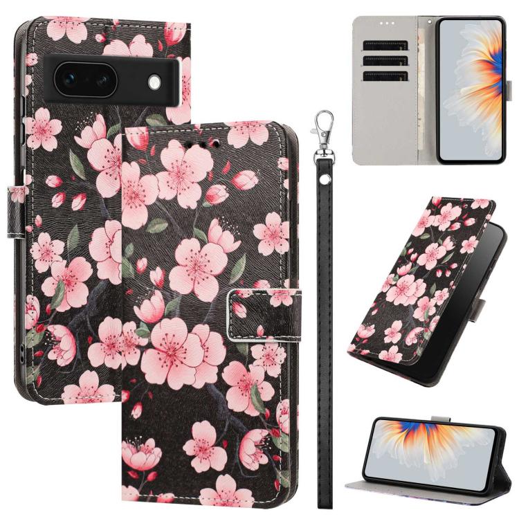 Painted Pattern Vegan Leather Phone Case with Strap, For Google Pixel 11 Pro XL, For Google Pixel 11 Pro / 11, For Google Pixel 10a, For Google Pixel 10 Pro XL, For Google Pixel 10, For Google Pixel 9a, For Google Pixel 8a, For Google Pixel 8 Pro      ...