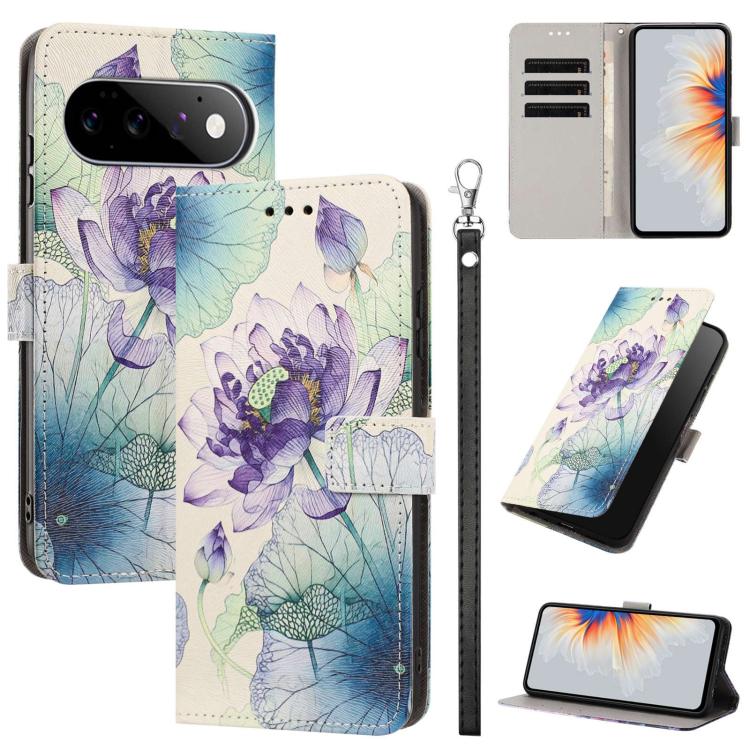 Painted Pattern Vegan Leather Phone Case with Strap, For Google Pixel 11 Pro XL, For Google Pixel 11 Pro / 11, For Google Pixel 10a, For Google Pixel 10 Pro XL, For Google Pixel 10, For Google Pixel 9a, For Google Pixel 8a, For Google Pixel 8 Pro      ...