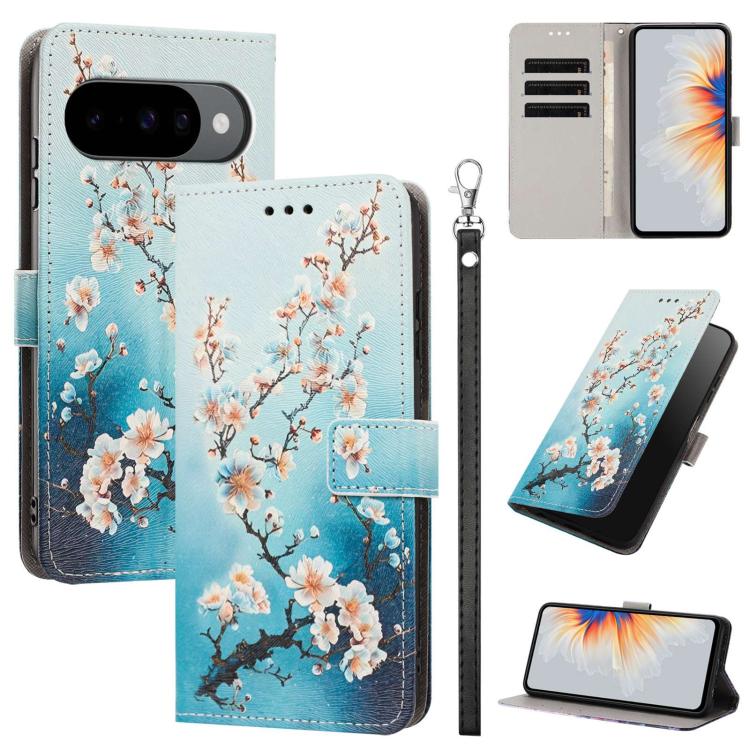 Painted Pattern Vegan Leather Phone Case with Strap, For Google Pixel 11 Pro XL, For Google Pixel 11 Pro / 11, For Google Pixel 10a, For Google Pixel 10 Pro XL, For Google Pixel 10, For Google Pixel 9a, For Google Pixel 8a, For Google Pixel 8 Pro      ...