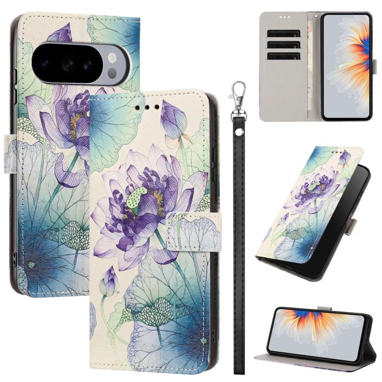 Painted Pattern Vegan Leather Phone Case with Strap, For Google Pixel 11 Pro XL, For Google Pixel 11 Pro / 11, For Google Pixel 10a, For Google Pixel 10 Pro XL, For Google Pixel 10, For Google Pixel 9a, For Google Pixel 8a, For Google Pixel 8 Pro      ...