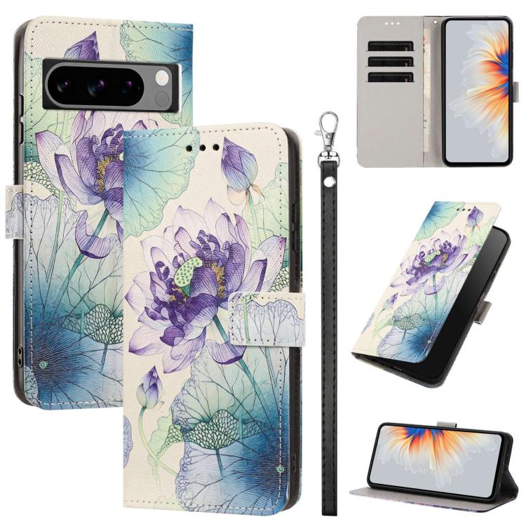 Painted Pattern Vegan Leather Phone Case with Strap, For Google Pixel 11 Pro XL, For Google Pixel 11 Pro / 11, For Google Pixel 10a, For Google Pixel 10 Pro XL, For Google Pixel 10, For Google Pixel 9a, For Google Pixel 8a, For Google Pixel 8 Pro      ...