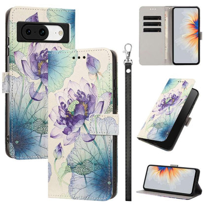Painted Pattern Vegan Leather Phone Case with Strap, For Google Pixel 11 Pro XL, For Google Pixel 11 Pro / 11, For Google Pixel 10a, For Google Pixel 10 Pro XL, For Google Pixel 10, For Google Pixel 9a, For Google Pixel 8a, For Google Pixel 8 Pro      ...