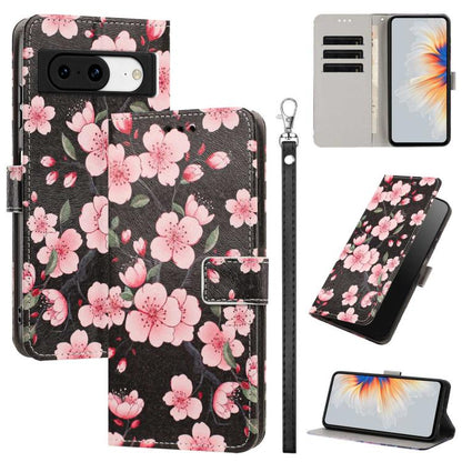 Painted Pattern Vegan Leather Phone Case with Strap, For Google Pixel 11 Pro XL, For Google Pixel 11 Pro / 11, For Google Pixel 10a, For Google Pixel 10 Pro XL, For Google Pixel 10, For Google Pixel 9a, For Google Pixel 8a, For Google Pixel 8 Pro      ...