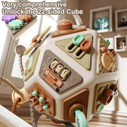 Baby Busy Board Cube Toys 22-in-1 Montessori Sensory Early Education Toy