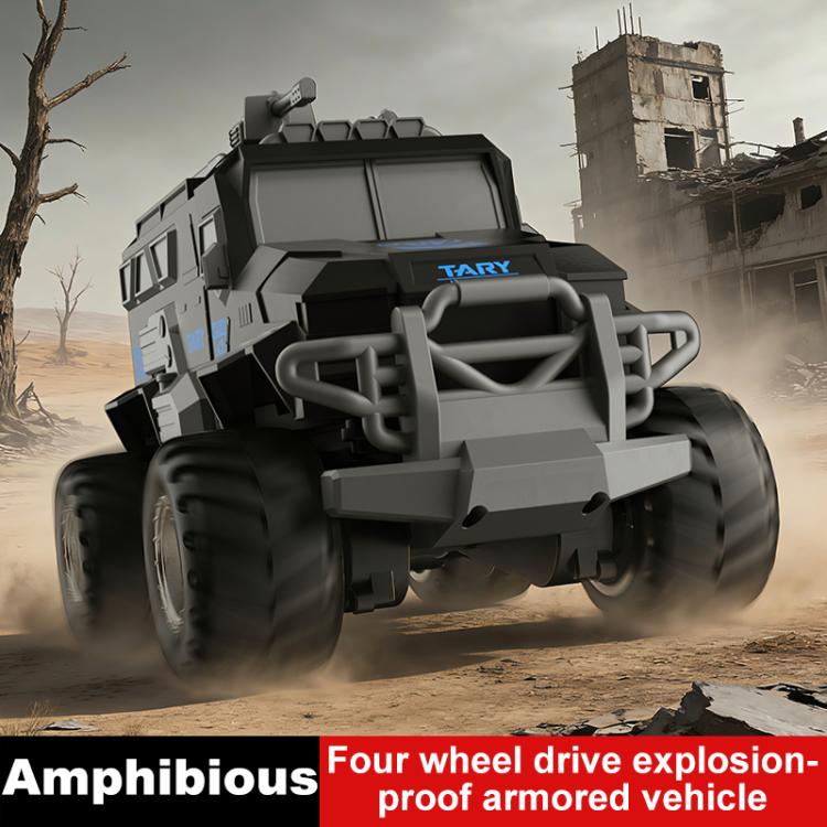 JJR/C Q241 Véhicule blindé amphibie télécommandé quatre roues motrices étanche anti-explosion