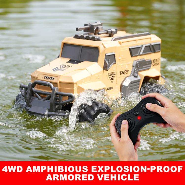 JJR/C Q241 Véhicule blindé amphibie télécommandé quatre roues motrices étanche anti-explosion