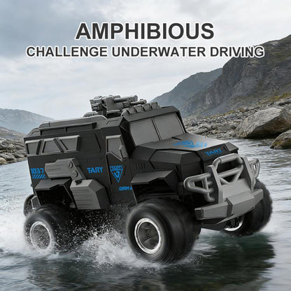 JJR/C Q241 Véhicule blindé amphibie télécommandé quatre roues motrices étanche anti-explosion