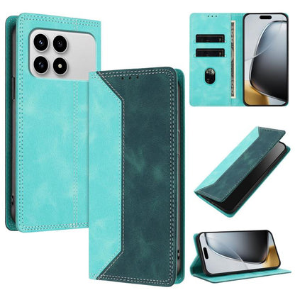Skin Feel Two-tone RFID Blocking Vegan Leather Phone Case, For Redmi K90 Max 5G, For Redmi A7 Pro 4G / 5G 171mm, For Redmi 15a 5G, For Redmi Turbo 5 Max / Poco X8 Pro Max 5G, For Redmi Turbo 5 / Poco X8 Pro 5G, For Redmi Note 15 Pro+ 5G Global 163.3mm ...
