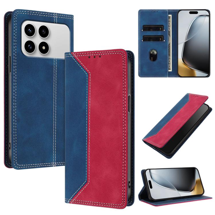 Skin Feel Two-tone RFID Blocking Vegan Leather Phone Case, For Redmi K90 Max 5G, For Redmi A7 Pro 4G / 5G 171mm, For Redmi 15a 5G, For Redmi Turbo 5 Max / Poco X8 Pro Max 5G, For Redmi Turbo 5 / Poco X8 Pro 5G, For Redmi Note 15 Pro+ 5G Global 163.3mm ...