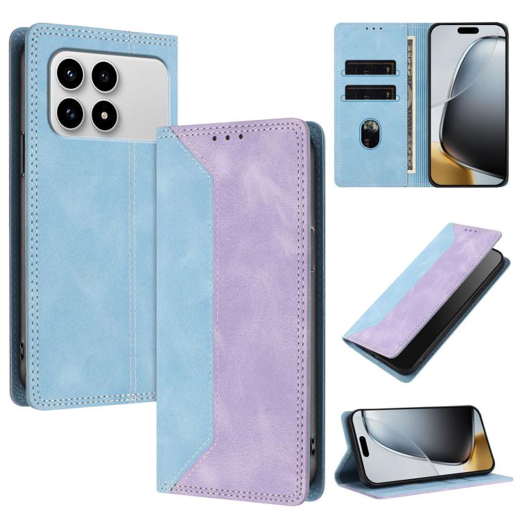Skin Feel Two-tone RFID Blocking Vegan Leather Phone Case, For Redmi K90 Max 5G, For Redmi A7 Pro 4G / 5G 171mm, For Redmi 15a 5G, For Redmi Turbo 5 Max / Poco X8 Pro Max 5G, For Redmi Turbo 5 / Poco X8 Pro 5G, For Redmi Note 15 Pro+ 5G Global 163.3mm ...