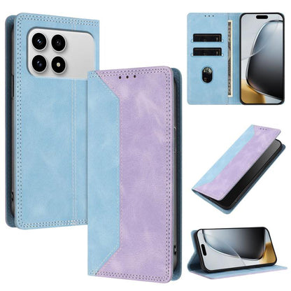 Skin Feel Two-tone RFID Blocking Vegan Leather Phone Case, For Redmi K90 Max 5G, For Redmi A7 Pro 4G / 5G 171mm, For Redmi 15a 5G, For Redmi Turbo 5 Max / Poco X8 Pro Max 5G, For Redmi Turbo 5 / Poco X8 Pro 5G, For Redmi Note 15 Pro+ 5G Global 163.3mm ...