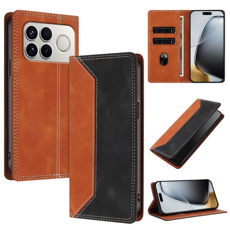 Skin Feel Two-tone RFID Blocking Vegan Leather Phone Case, For Redmi K90 Max 5G, For Redmi A7 Pro 4G / 5G 171mm, For Redmi 15a 5G, For Redmi Turbo 5 Max / Poco X8 Pro Max 5G, For Redmi Turbo 5 / Poco X8 Pro 5G, For Redmi Note 15 Pro+ 5G Global 163.3mm ...