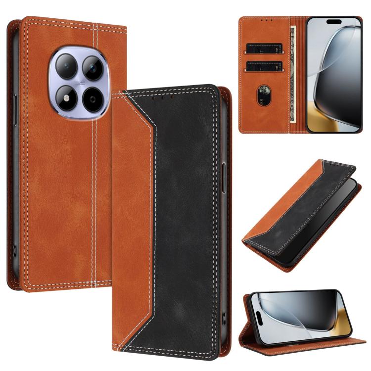 Skin Feel Two-tone RFID Blocking Vegan Leather Phone Case, For Redmi K90 Max 5G, For Redmi A7 Pro 4G / 5G 171mm, For Redmi 15a 5G, For Redmi Turbo 5 Max / Poco X8 Pro Max 5G, For Redmi Turbo 5 / Poco X8 Pro 5G, For Redmi Note 15 Pro+ 5G Global 163.3mm ...