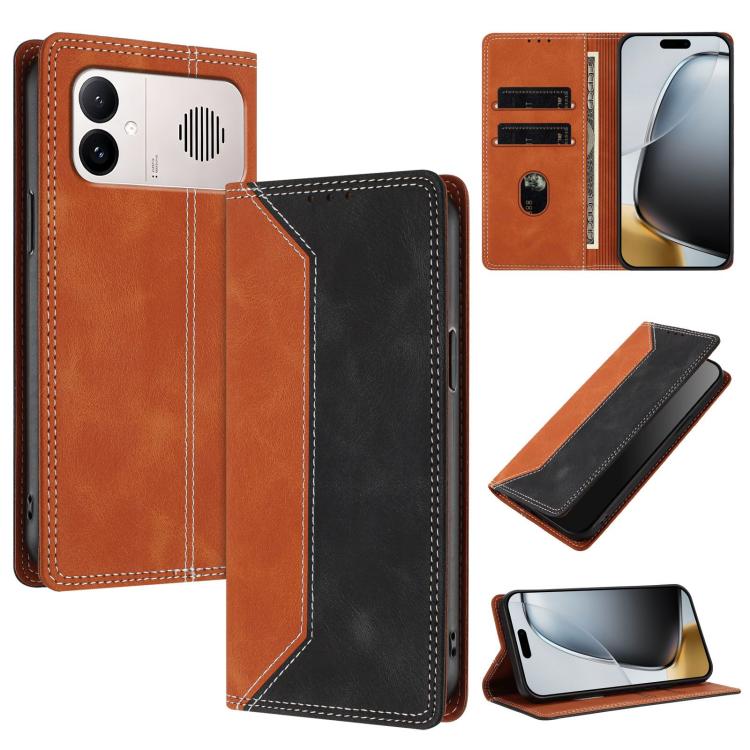 Skin Feel Two-tone RFID Blocking Vegan Leather Phone Case, For Redmi K90 Max 5G, For Redmi A7 Pro 4G / 5G 171mm, For Redmi 15a 5G, For Redmi Turbo 5 Max / Poco X8 Pro Max 5G, For Redmi Turbo 5 / Poco X8 Pro 5G, For Redmi Note 15 Pro+ 5G Global 163.3mm ...