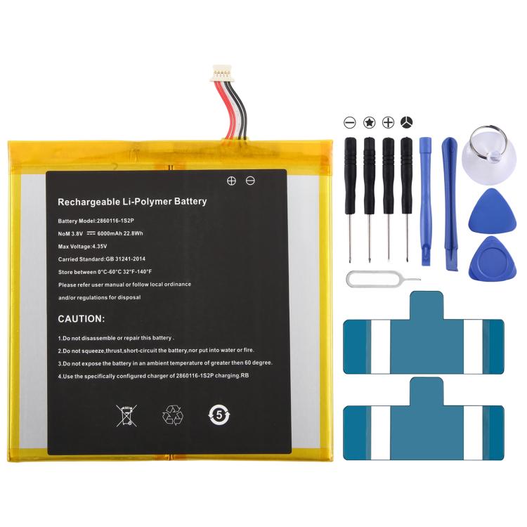 Batterie de tablette, Pour Alldocube iPlay 20 6000mAh 2860116-1S2P