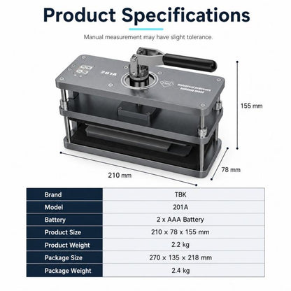 TBK 201A Digital Display Rotation Pressure Holding Mould