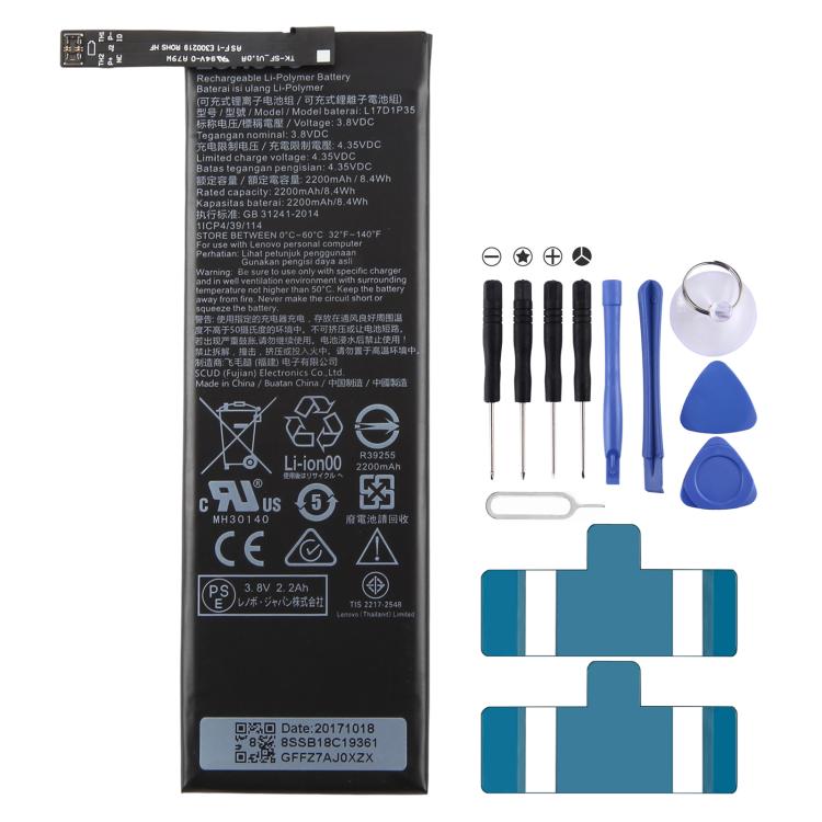 Batterie de tablette, pour Lenovo Tab 4 10 Plus TB-X704F/N 2200mAh L17D1P35