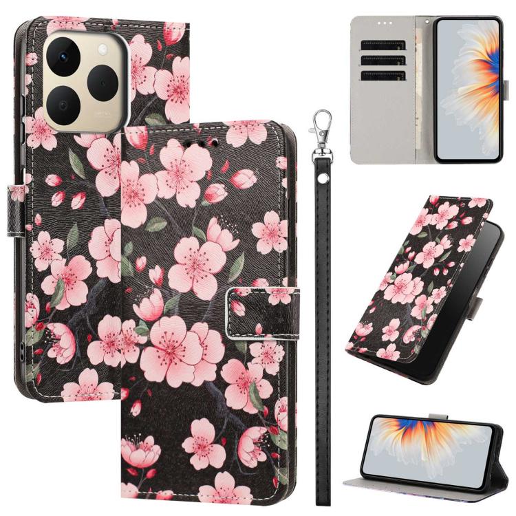 Painted Pattern Vegan Leather Phone Case with Strap, For Realme 16T 5G, For Realme C100 / C100i / C100x 4G, For Realme P4 Power 5G, For Realme C85 4G Global/15X, For Realme 16 5G, For Realme 16 Pro+ 5G, For Realme 16 Pro 5G                             ...