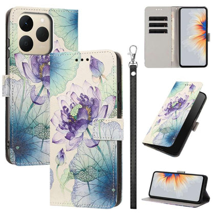 Painted Pattern Vegan Leather Phone Case with Strap, For Realme 16T 5G, For Realme C100 / C100i / C100x 4G, For Realme P4 Power 5G, For Realme C85 4G Global/15X, For Realme 16 5G, For Realme 16 Pro+ 5G, For Realme 16 Pro 5G                             ...