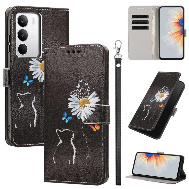 Painted Pattern Vegan Leather Phone Case with Strap, For Realme 16T 5G, For Realme C100 / C100i / C100x 4G, For Realme P4 Power 5G, For Realme C85 4G Global/15X, For Realme 16 5G, For Realme 16 Pro+ 5G, For Realme 16 Pro 5G                             ...