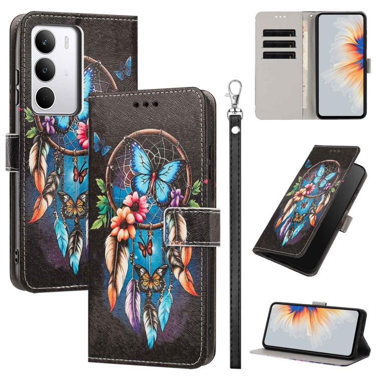 Painted Pattern Vegan Leather Phone Case with Strap, For Realme 16T 5G, For Realme C100 / C100i / C100x 4G, For Realme P4 Power 5G, For Realme C85 4G Global/15X, For Realme 16 5G, For Realme 16 Pro+ 5G, For Realme 16 Pro 5G                             ...