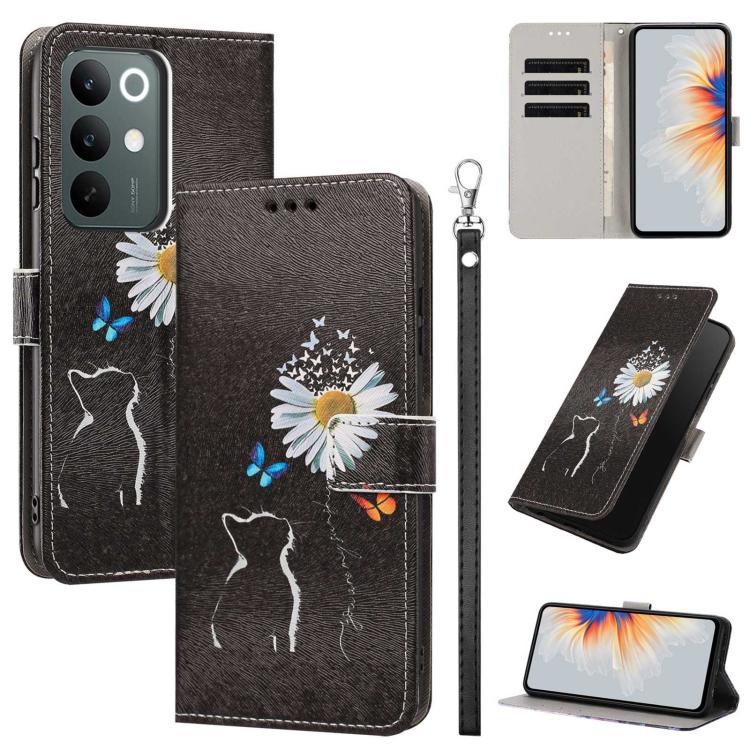 Painted Pattern Vegan Leather Phone Case with Strap, For Realme 16T 5G, For Realme C100 / C100i / C100x 4G, For Realme P4 Power 5G, For Realme C85 4G Global/15X, For Realme 16 5G, For Realme 16 Pro+ 5G, For Realme 16 Pro 5G                             ...